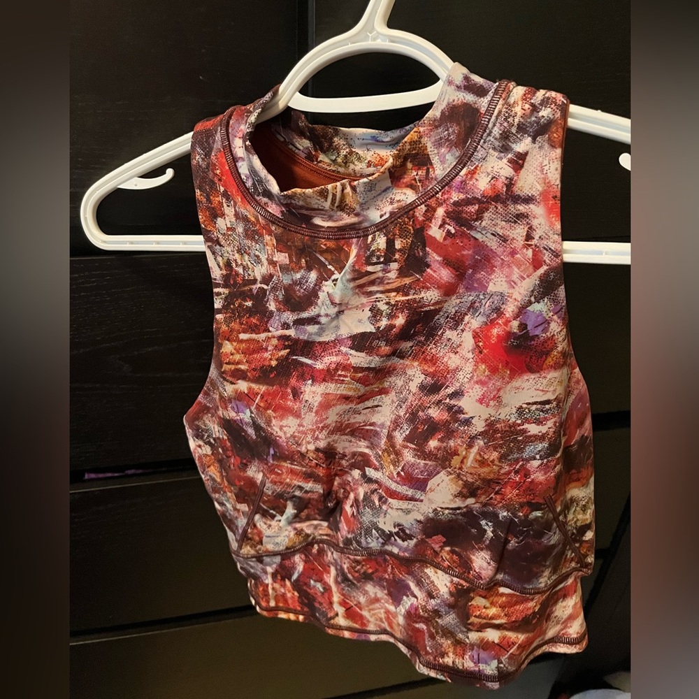 Lululemon high neck cropped top bra top